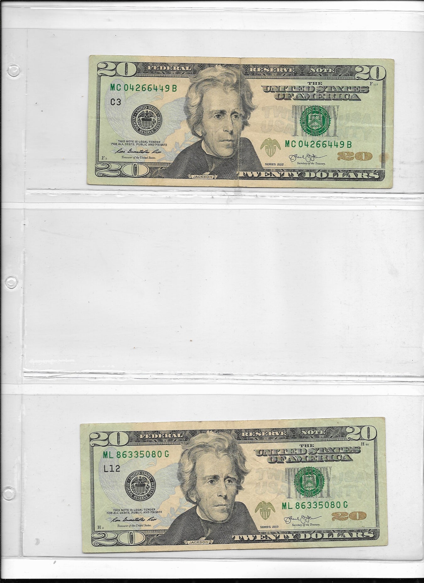 Paper Money Album Pages