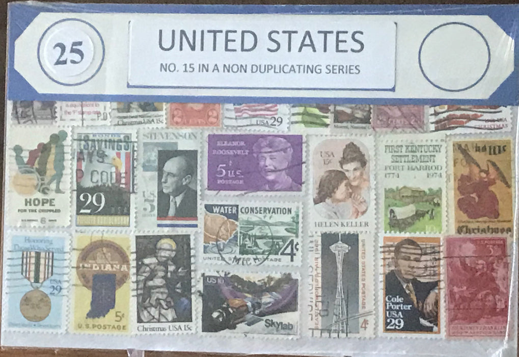 US Stamp packets #1 - #15