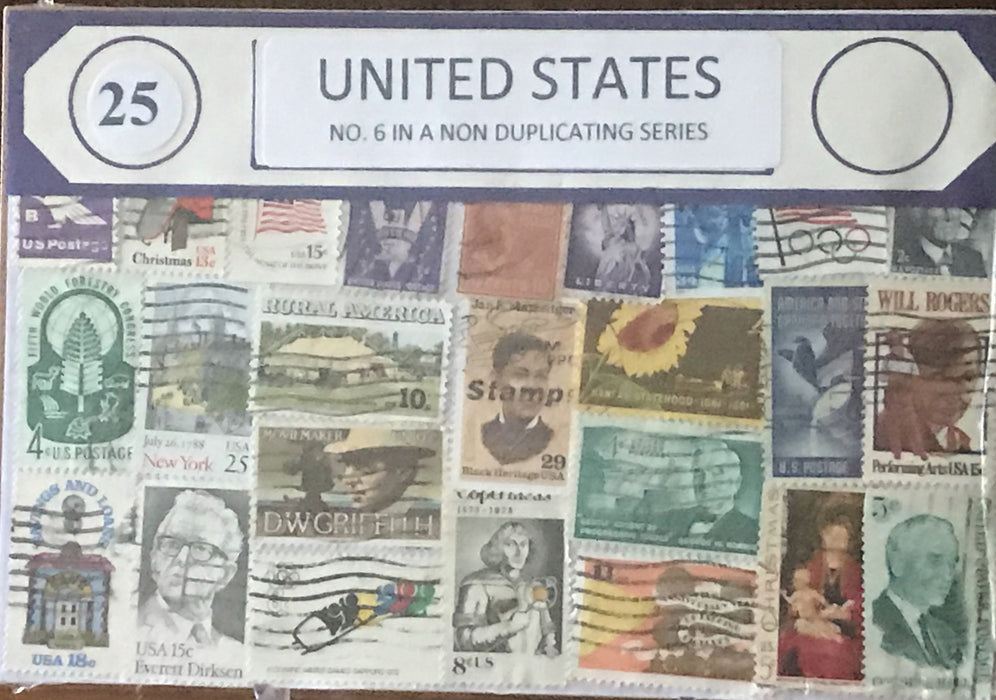 US Stamp packets #1 - #15