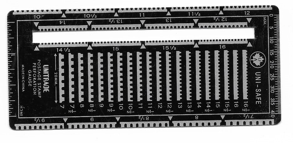 Metal Philatelic Perforation Guage